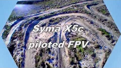 Syma x5c Piloted in FPV (Circle Fly effect)