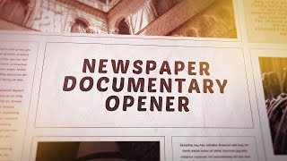 Newspaper Documentary Opener Premiere Pro Templates