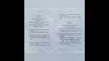 Knowledge and Curriculum, Paper 8A B.Ed. 2nd Semester question paper 2024 Kolhan University #exam