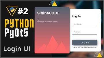 PyQt5 tutorial - login Form GUI 02