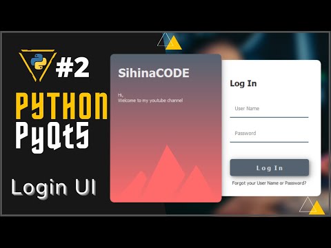 PyQt5 tutorial - login Form GUI 02