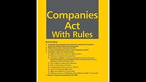 Companies Act with Rules Comprehensive Book 2020 I CA Satbir Singh