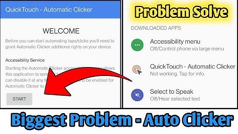 Biggest Problem - Quick Touch Auto Clicker | Auto clicker | Quick Touch Auto Clicker problem Solve |