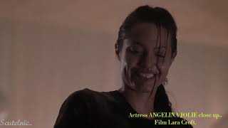 Actress ANGELINA JOLIE close up.. Film Lara Croft & DJ ASCOOT - Actress ANGELINA JOLIE close up.. Film Lara Croft & DJ ASCOOT -