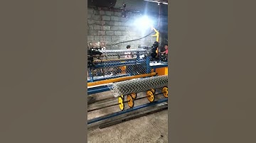 Chain link fence machine working video in our Nepal client workshop