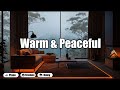 Deep Sleep Therapy Rain Sounds with Soft Instrumental Piano and Warm Fireplace