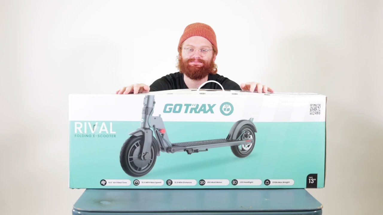 Gotrax Rival Adult Electric Scooter, 8.5 Pneumatic Tire, Max 12