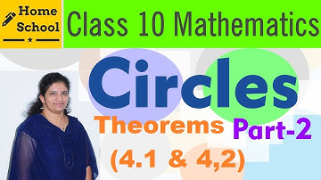 Circles| Part-2| Class 10|Theorems 4.1 & 4.2|Mathematics NCERT / CBSE