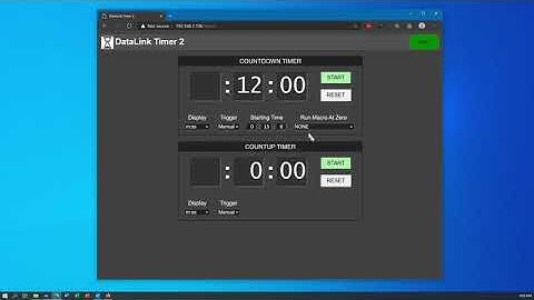 DataLink Timer 2 Quick Start