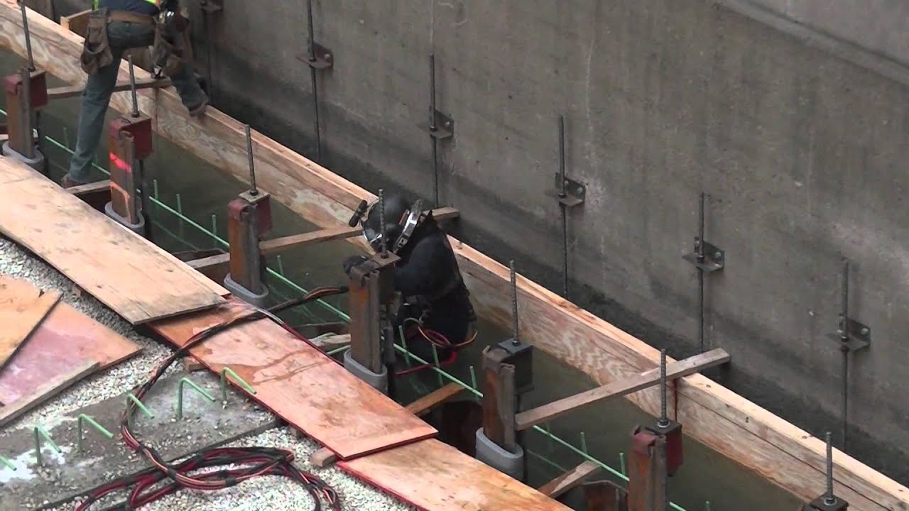watershed Diver Working In Chicago River Near Clark Street