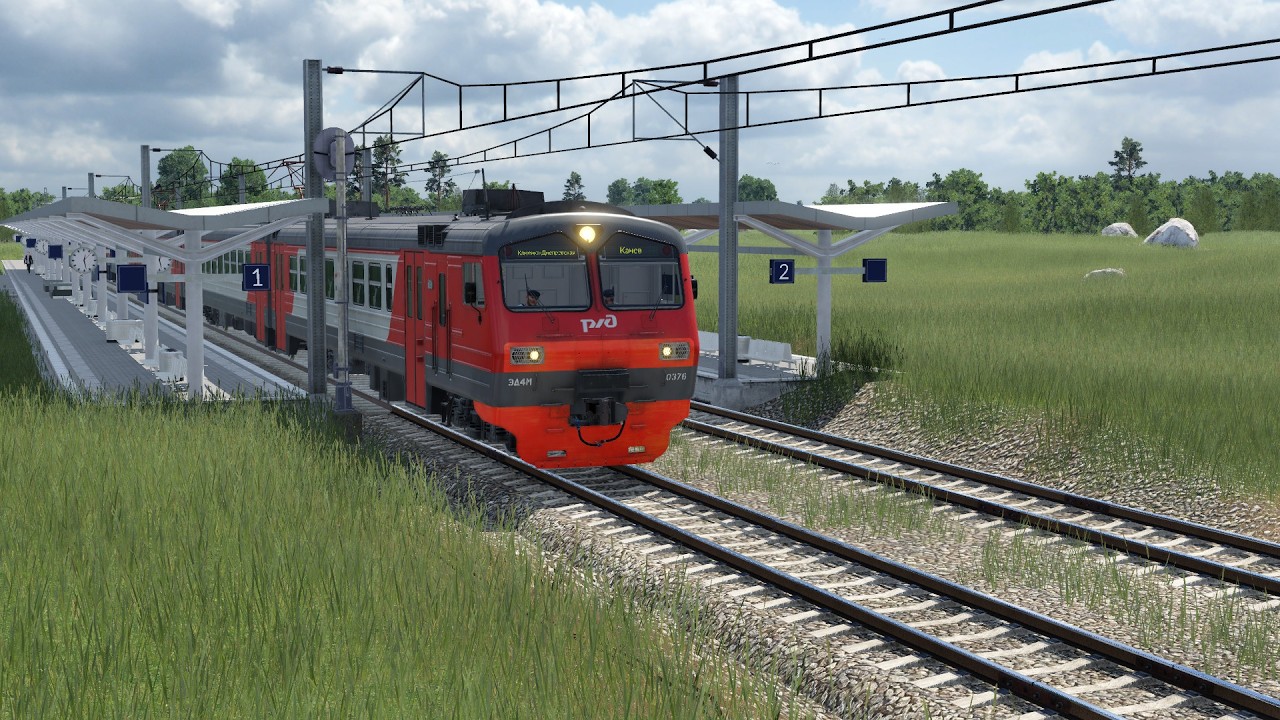 Поездка на ЭД4М 300-ой Серии в Transport Fever 2