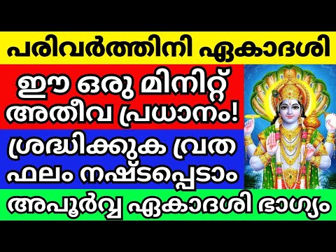 നാളെ പാർശ്വ ഏകാദശി, അതിഭാഗ്യം | ഈ 1 മിനിറ്റ് നഷ്ടപ്പെടുത്തിയാൽ വ്രതം വൃഥാ Parivarthini Ekadashi 2025