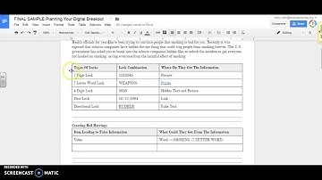 Planning a Digital Breakout- For Students