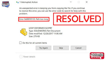 Interrupted Action: Error 0X80010135 :Path Too Long #windows10 #windows11 #fix #error  #win32