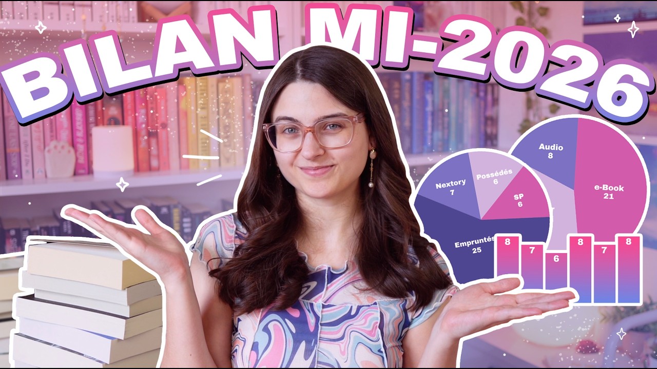 MON BILAN DE LA MI-ANNÉE 2026 (combien de livres lus?) | stats & mid-year book tag