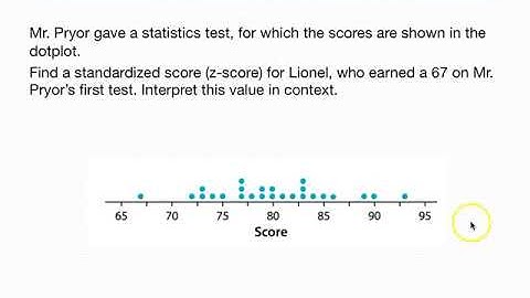 Lesson 1 9  Finding and Interpreting Z Score Example Video