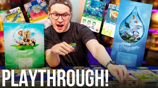 Catching a Wave! Ark Nova Expansion Boardgame Playthrough!