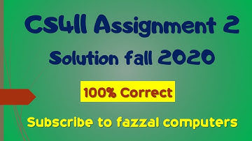 cs411 assignment 2 solution fall 2020