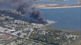 Structure fire near Campland on the Bay in Pacific Beach