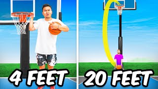 1v1 Basketball but Hoops Get Increasingly Taller