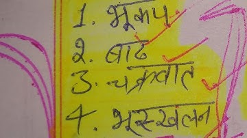 #1 | Earthquake , Flood , Cyclone , Landslide | Disasters  and disaster management (part-1)