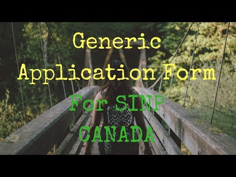 Generic Application Form Sample/Guide For SINP (Language: বাংলা)