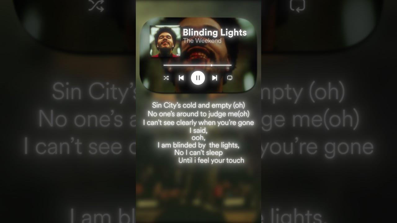 blinding lights