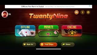 Twenty Nine 29. Online game 29 , teenpatti. How to play 29. Online game 3 cards , teenpatti online screenshot 1