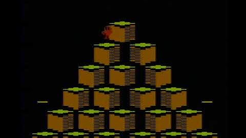Atari VCS/2600 Q*bert (Parker Brothers) - glitched pyramid, part 2