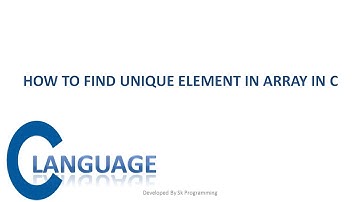 how to find unique elements in array in c programming || how to find unique elements in array in c