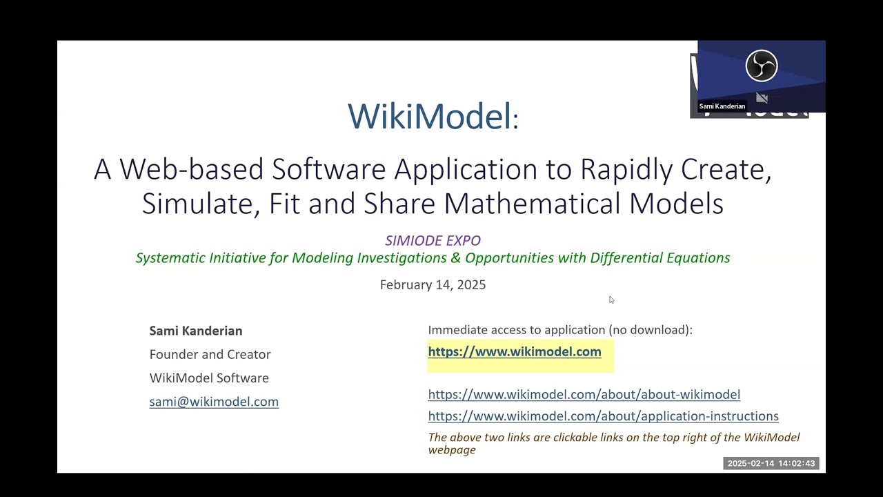 Using WikiModel to Rapidly Create, Simulate, Fit and Share Mathematical Models