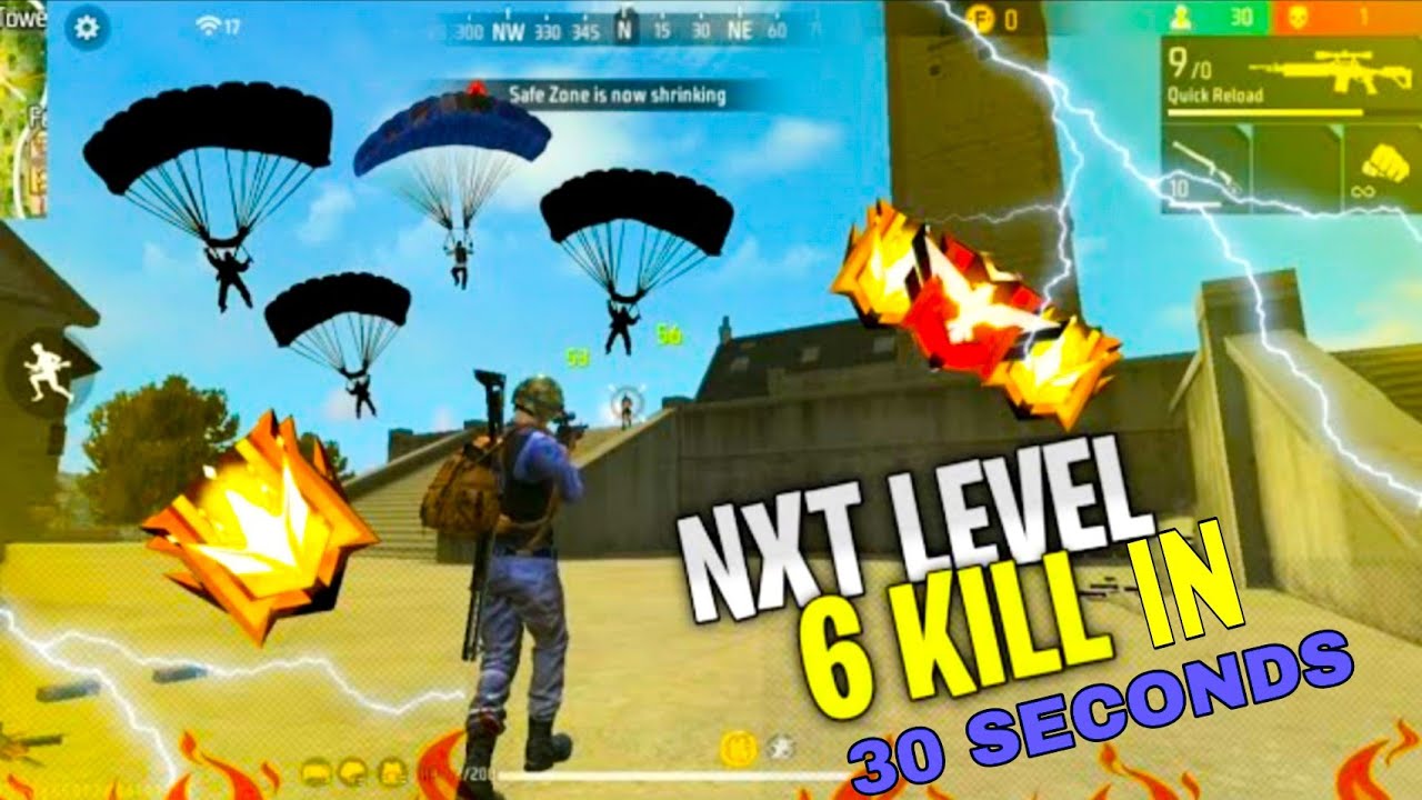6 KILLS IN 30 SECONDS WORLD RECORD # FREE FIRE TELUGU VIDEO 