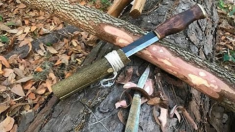 Makeshift Drawknife From A Bushcraft Blade