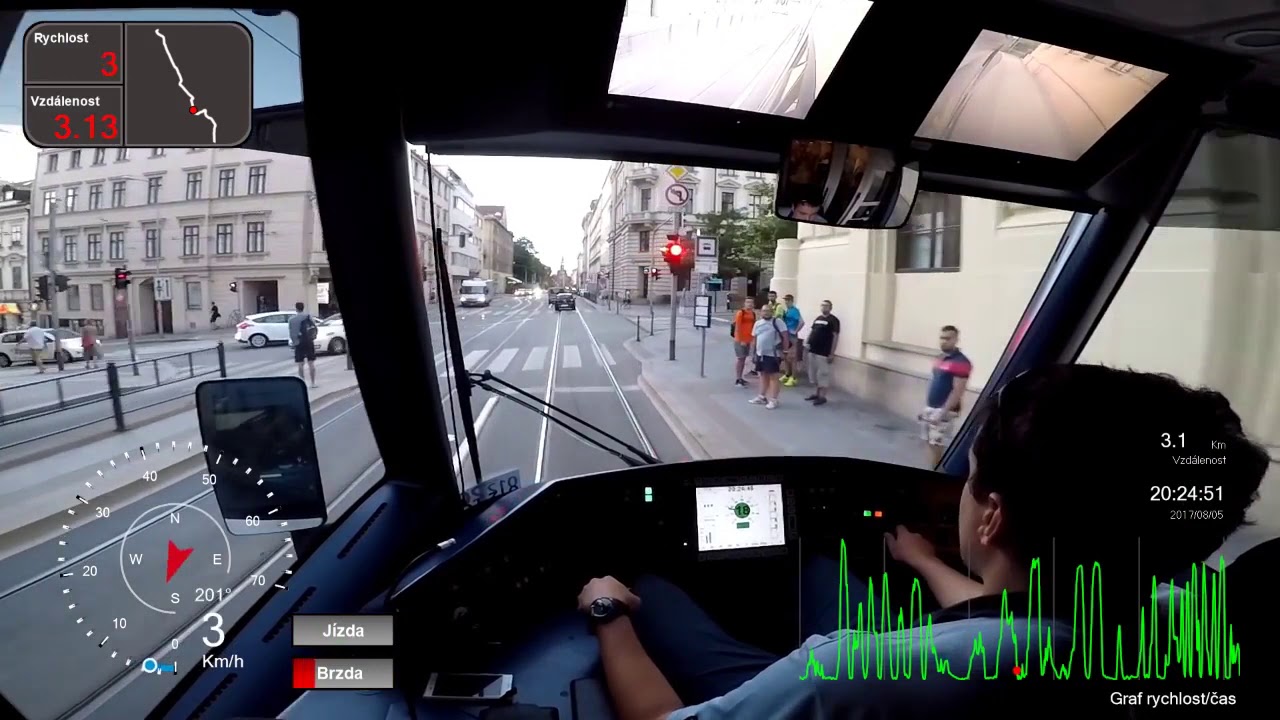 Linka 12 - Komárov - Technologický park - s komentářem - JKÚ Kounicova