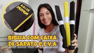 BÍBLIA COM CAIXA DE SAPATO e E.V.A - passo a passo como fazer #biblia