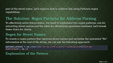 How to Negate a Set of Characters in Python Regex for Parsing Street Names and Apartment Numbers