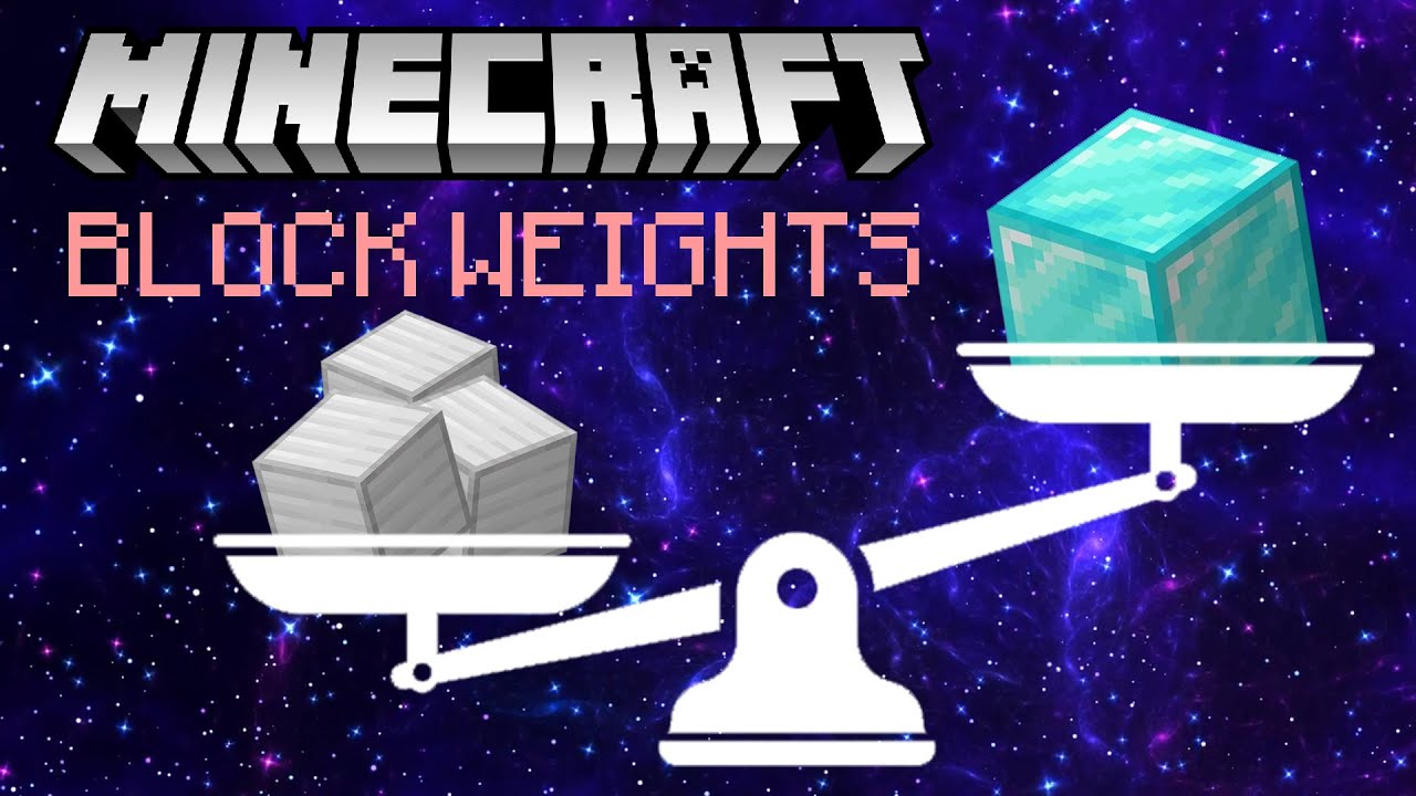 🧱 Minecraft Block Weight Comparison 🧱 - YouTube