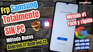 Eliminar cuenta Google Samsung Android 11 y 12 FRP Sin pc Método # 1 nuevo a10 a20 a30 a50 a70 etc