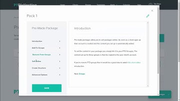 Creating Pre Made Packages in PT Distinction V3