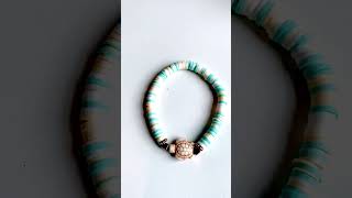 Clay beaded bracelet ideas!💛💙% #claybracelet #smallbusiness #handmade #bracelet #asthetic