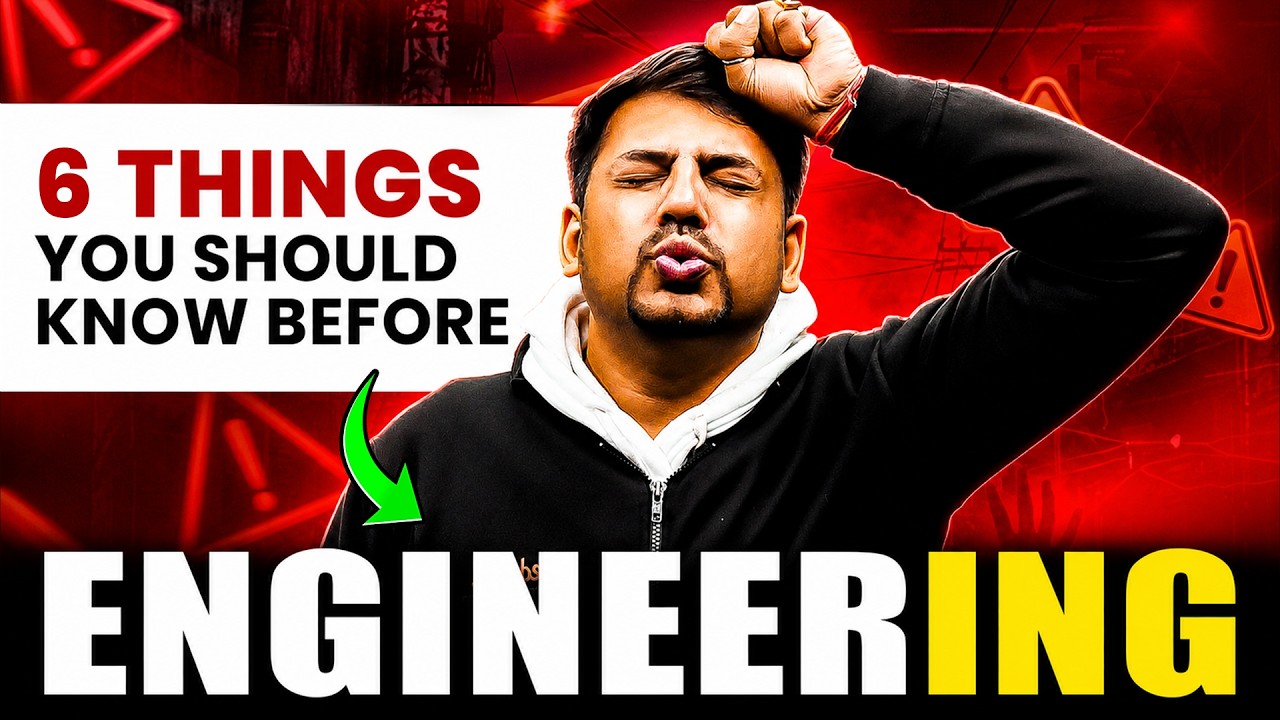 6 Things Every Student SHOULD Know Before Engineering! JEE 2026 | Harsh Sir