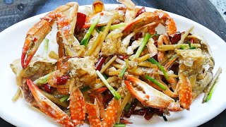 大厨教你“姜葱炒蟹”正宗做法，这样做，入味鲜甜，味道一流！【补王张小厨】