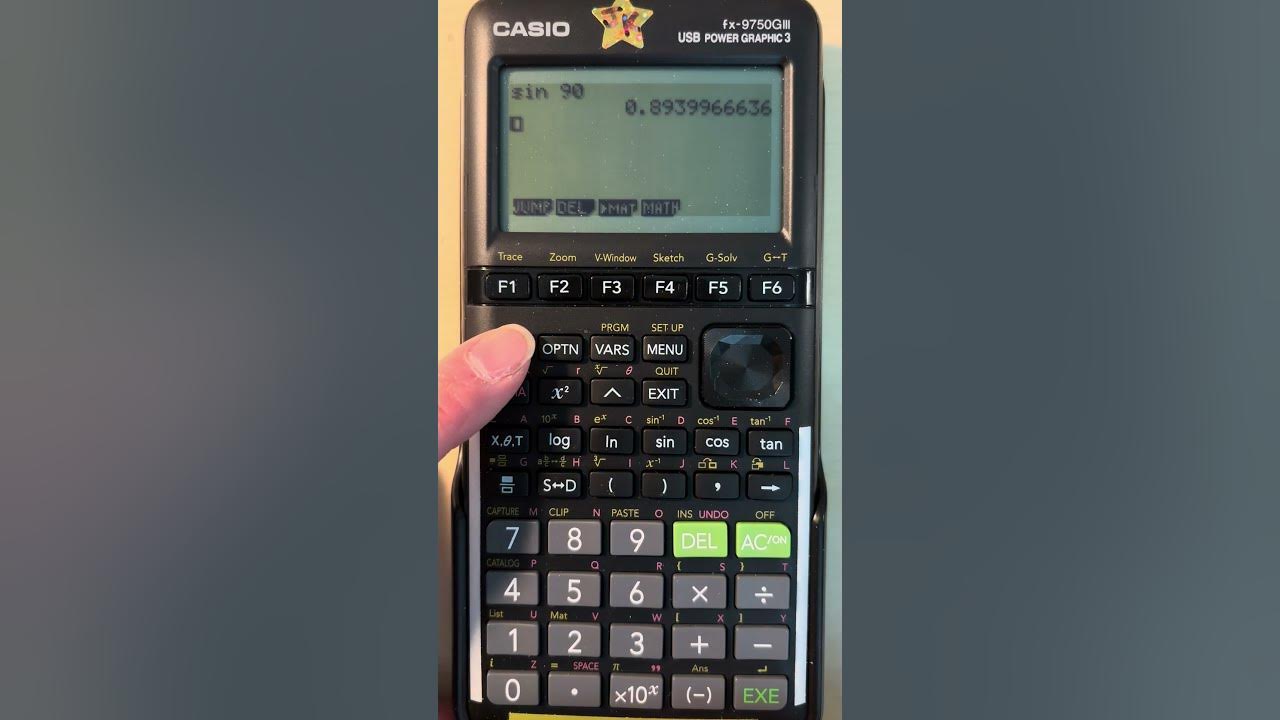 casio-fx-9750giii-graphing-calculator-radians-to-degree-mode-youtube