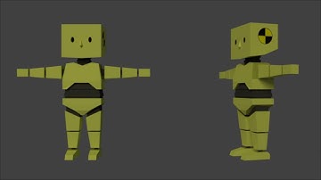[Speed Modeling] Low Poly Crash Test Dummy (Blender)