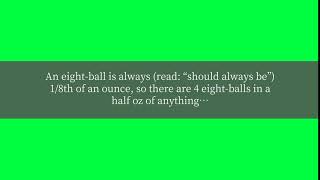 How many 8 balls are in a half ounce of meth?