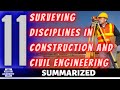 11 DISCIPLINES OF SURVEYING IN CONSTRUCTION AND CIVIL ENGINEERING