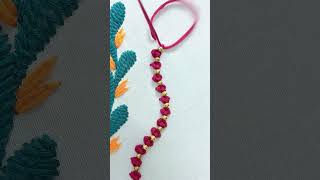 Beautiful embroidery 🪶 #embroidery #design #handmade #crochet #beautiful #tutorial #shorts