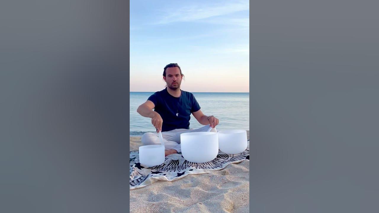 432 Hz Crystal Bowls Sound Bath by the Sea | Meditation, Healing, Yoga, Mindfulness, Relax, Sleep