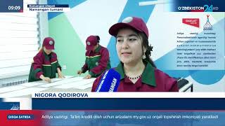 Kasb-hunarga öqitiş ayollar va yoşlar bandligini taminlaş böyiça Namanganda olib borilayotgan işlar