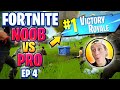 When A Fortnite NOOB Plays with a FORTNITE PRO! *PT.4